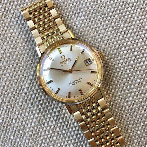 omega gold watch seamaster|watch omega seamaster price.